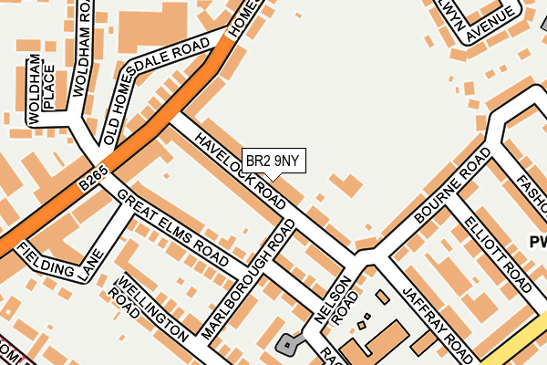 BR2 9NY map - OS OpenMap – Local (Ordnance Survey)