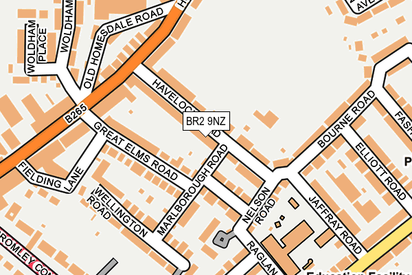 BR2 9NZ map - OS OpenMap – Local (Ordnance Survey)