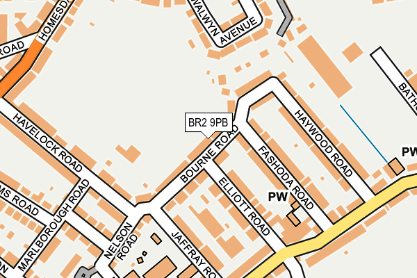 BR2 9PB map - OS OpenMap – Local (Ordnance Survey)
