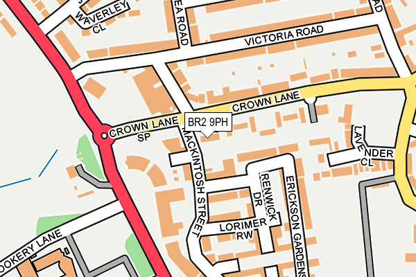 BR2 9PH map - OS OpenMap – Local (Ordnance Survey)