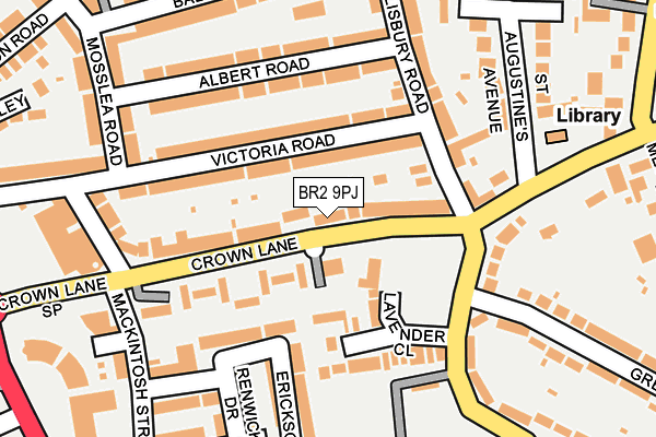 BR2 9PJ map - OS OpenMap – Local (Ordnance Survey)