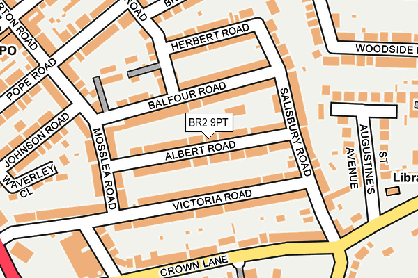BR2 9PT map - OS OpenMap – Local (Ordnance Survey)