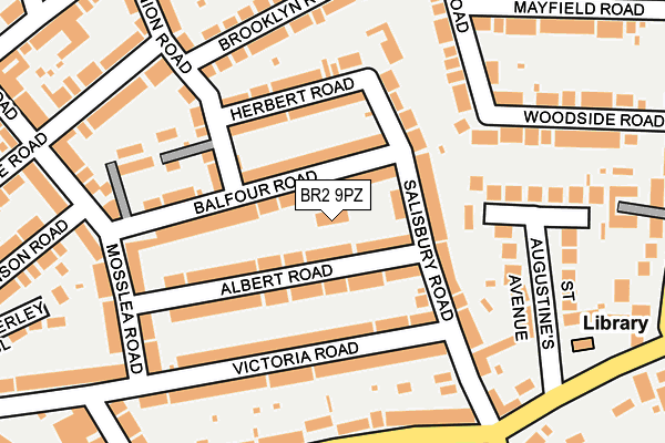 BR2 9PZ map - OS OpenMap – Local (Ordnance Survey)