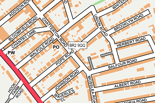 BR2 9QQ map - OS OpenMap – Local (Ordnance Survey)