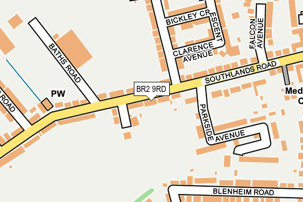 BR2 9RD map - OS OpenMap – Local (Ordnance Survey)