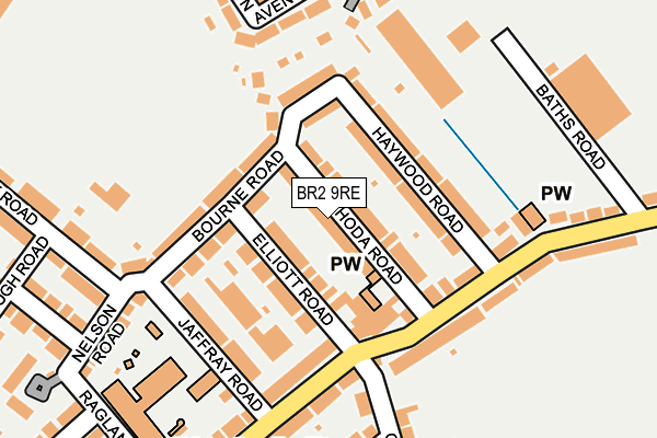 BR2 9RE map - OS OpenMap – Local (Ordnance Survey)