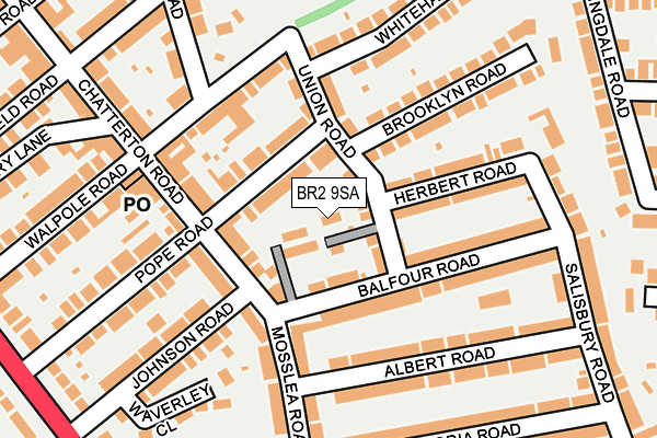 BR2 9SA map - OS OpenMap – Local (Ordnance Survey)
