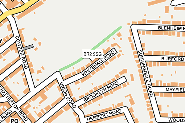 BR2 9SG map - OS OpenMap – Local (Ordnance Survey)