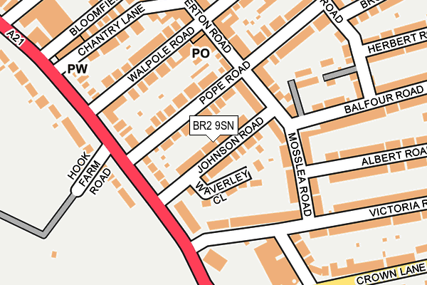 BR2 9SN map - OS OpenMap – Local (Ordnance Survey)