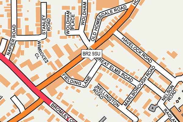 BR2 9SU map - OS OpenMap – Local (Ordnance Survey)