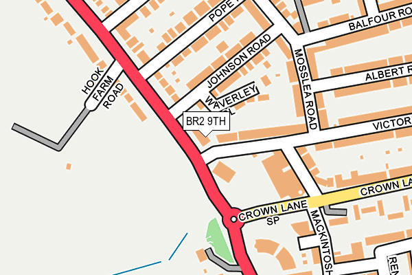BR2 9TH map - OS OpenMap – Local (Ordnance Survey)