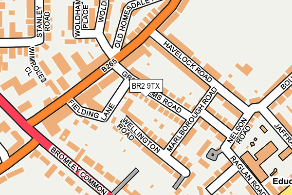 BR2 9TX map - OS OpenMap – Local (Ordnance Survey)