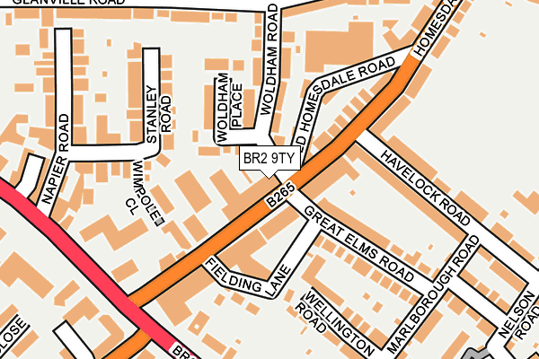 BR2 9TY map - OS OpenMap – Local (Ordnance Survey)