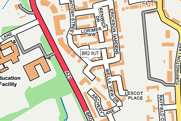 BR2 9UT map - OS OpenMap – Local (Ordnance Survey)