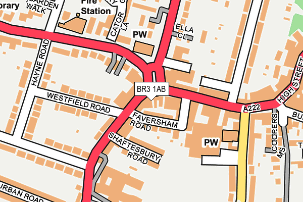 BR3 1AB map - OS OpenMap – Local (Ordnance Survey)