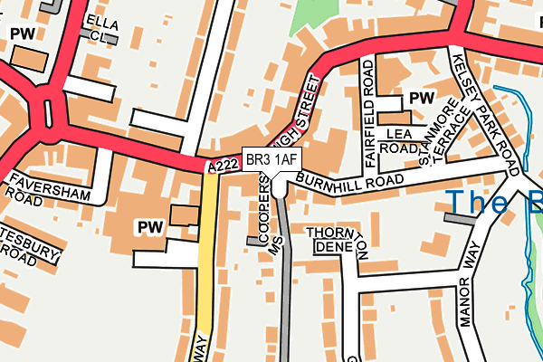 BR3 1AF map - OS OpenMap – Local (Ordnance Survey)