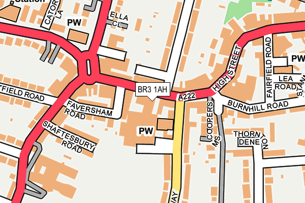 BR3 1AH map - OS OpenMap – Local (Ordnance Survey)