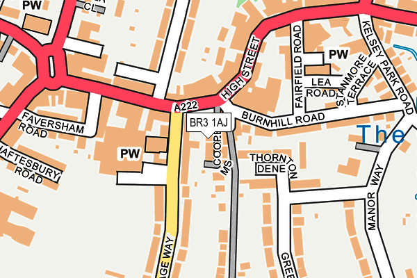 BR3 1AJ map - OS OpenMap – Local (Ordnance Survey)