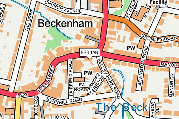 BR3 1AN map - OS OpenMap – Local (Ordnance Survey)