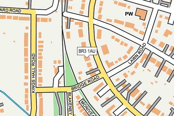 BR3 1AU map - OS OpenMap – Local (Ordnance Survey)