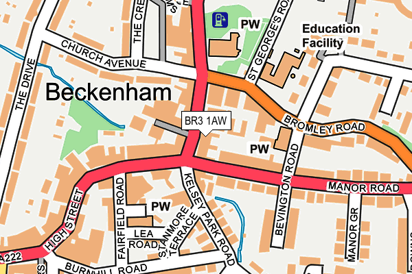 BR3 1AW map - OS OpenMap – Local (Ordnance Survey)