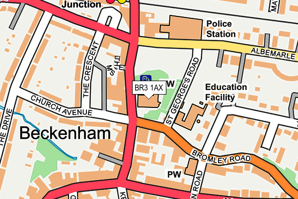 BR3 1AX map - OS OpenMap – Local (Ordnance Survey)