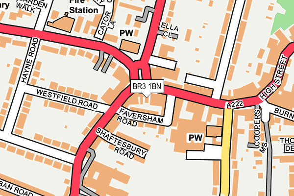 BR3 1BN map - OS OpenMap – Local (Ordnance Survey)