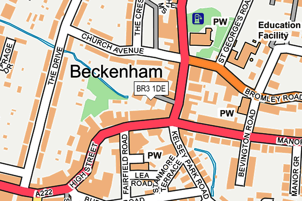 BR3 1DE map - OS OpenMap – Local (Ordnance Survey)