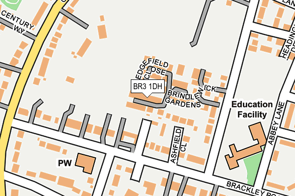 BR3 1DH map - OS OpenMap – Local (Ordnance Survey)