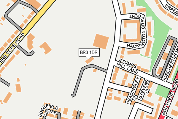 BR3 1DR map - OS OpenMap – Local (Ordnance Survey)