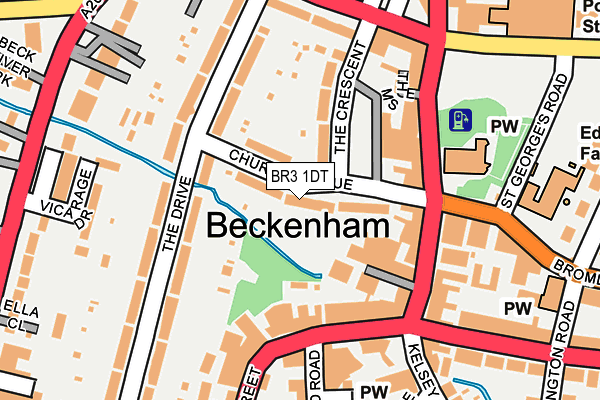 BR3 1DT map - OS OpenMap – Local (Ordnance Survey)