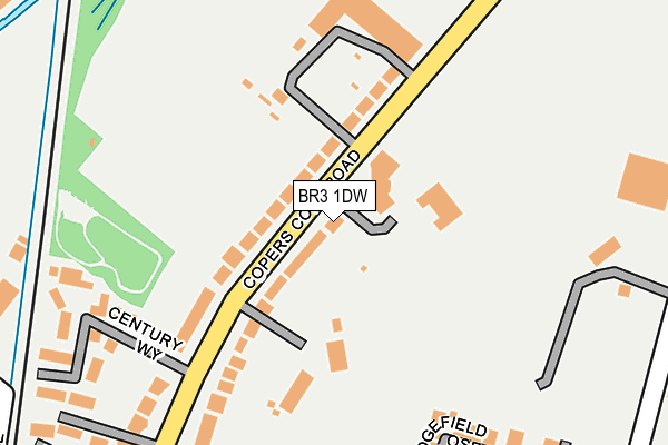 BR3 1DW map - OS OpenMap – Local (Ordnance Survey)