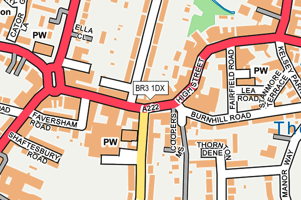 BR3 1DX map - OS OpenMap – Local (Ordnance Survey)