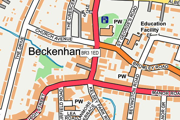 BR3 1ED map - OS OpenMap – Local (Ordnance Survey)