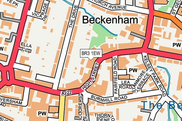 BR3 1EW map - OS OpenMap – Local (Ordnance Survey)
