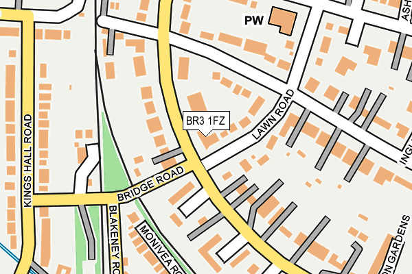 BR3 1FZ map - OS OpenMap – Local (Ordnance Survey)