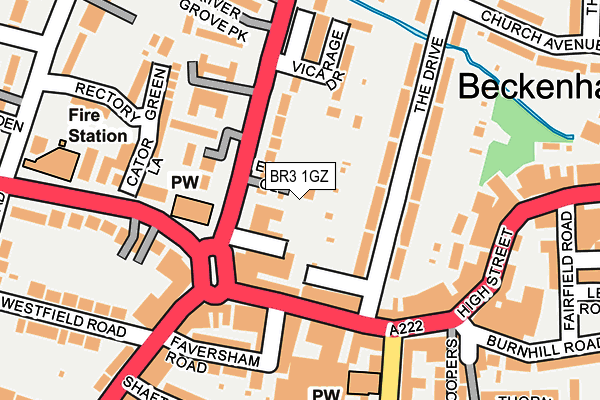 BR3 1GZ map - OS OpenMap – Local (Ordnance Survey)