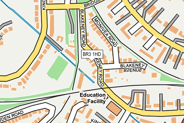 BR3 1HD map - OS OpenMap – Local (Ordnance Survey)