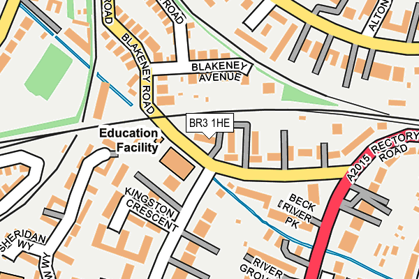 BR3 1HE map - OS OpenMap – Local (Ordnance Survey)