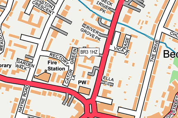 BR3 1HZ map - OS OpenMap – Local (Ordnance Survey)