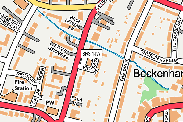BR3 1JW map - OS OpenMap – Local (Ordnance Survey)