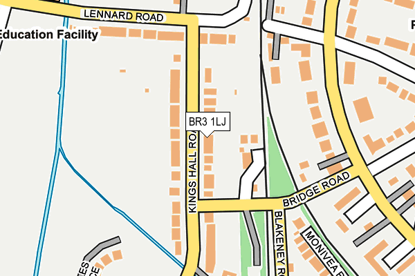 BR3 1LJ map - OS OpenMap – Local (Ordnance Survey)