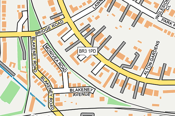 BR3 1PD map - OS OpenMap – Local (Ordnance Survey)