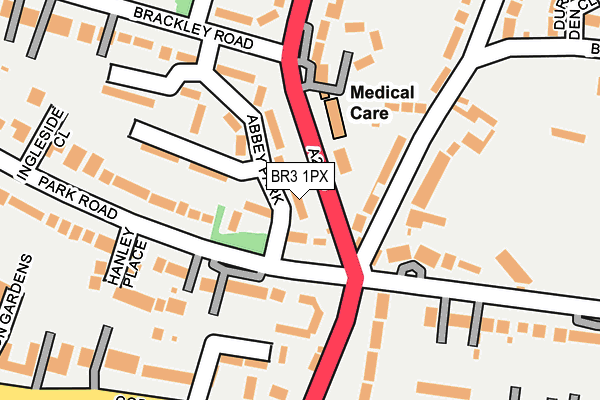 BR3 1PX map - OS OpenMap – Local (Ordnance Survey)