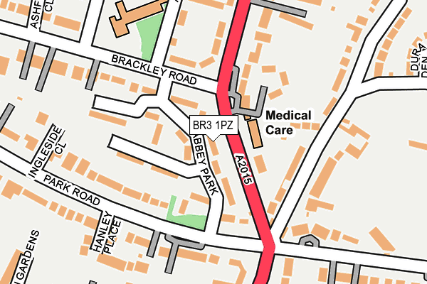 BR3 1PZ map - OS OpenMap – Local (Ordnance Survey)