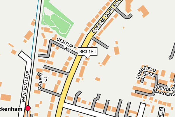 BR3 1RJ map - OS OpenMap – Local (Ordnance Survey)