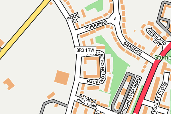 BR3 1RW map - OS OpenMap – Local (Ordnance Survey)