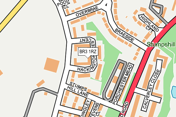 BR3 1RZ map - OS OpenMap – Local (Ordnance Survey)