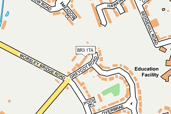 BR3 1TA map - OS OpenMap – Local (Ordnance Survey)