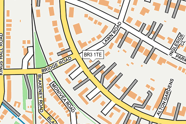 BR3 1TE map - OS OpenMap – Local (Ordnance Survey)